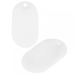 Plexi Acrylic Tag Oval 19x35mm