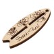 Ciondolo di Legno Tavola da Surf con "Beach Fun" Inciso 60x22mm