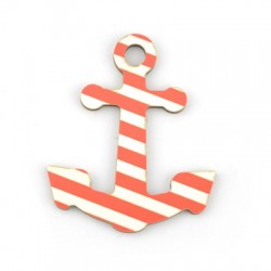 Wooden Pendant Anchor 50x60mm