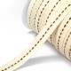 Cotton Ribbon 10mm with Stitch