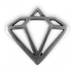 Zamak Pendant Diamond 2D 40x44mm