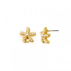 Boucles D'Oreilles en Zamak avec Perle Étoile de mer 5 x 15 mm