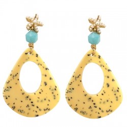 Boucles D'Oreilles en Zamak avec Perle Étoile de mer 5 x 15 mm