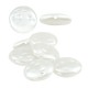 Pearl ABS Bead Round Flat 16mm Ø1mm