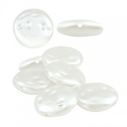 Perle ABS Ronde Plate 16 mm Ø 1 mm