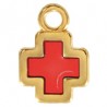 24K Gold Plated/Transparent Red