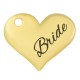 Μεταλλικό Ζάμακ Χυτό Μοτίφ Καρδιά "Bride" 18x15mm (Ø1.8mm)