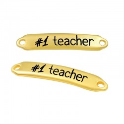 Zamak Tag "1 teacher" 7x35mm (Ø1.8mm)