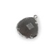 Brass Charm Irregular Setting with Glass Stone 15x18mm
