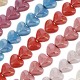 Ceramic Bead Heart w/ Enamel 34x22mm (Ø5mm)