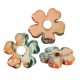 Ceramic Pendant Flower w/ Colorful Enamel 30mm