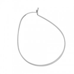 Boucle D'Oreille en Laiton Irrégulière Aplatie 42 x 54 mm