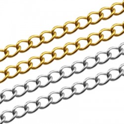 Chaîne maille 4x5mm/0.8mm en Acier Inoxydable 304