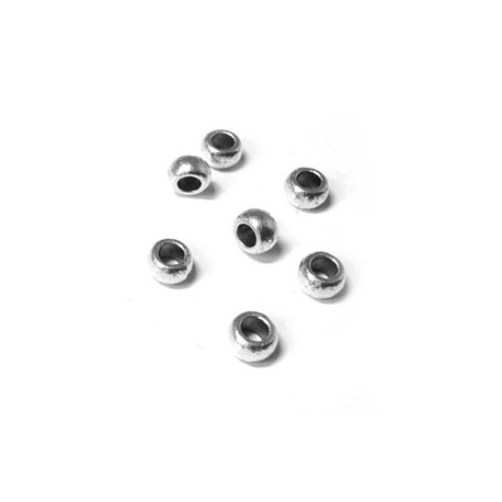 Perle en Métal/Zamak, 5,2x3,1mm (Ø 2,7mm)