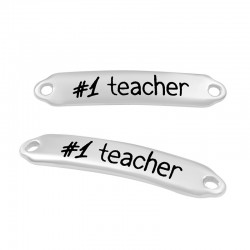 Zamak Tag "1 teacher" 7x35mm (Ø1.8mm)