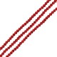 Λάβα Χάντρα Στρογγυλή Κόκκινο (~4mm) (Ø~0.4mm) (~92τμχ)