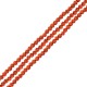 Λάβα Χάντρα Στρογγυλή Πορτοκαλί (~4mm) (Ø~0.4mm) (~92τμχ)
