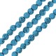 Λάβα Χάντρα Στρογγυλή Γαλάζιο (~4mm) (Ø~0.4mm) (~92τμχ)