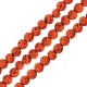 Λάβα Χάντρα Στρογγυλή Πορτοκαλί (~6mm) (Ø~0.5mm) (~62τμχ)