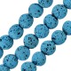 Lava Bead Round Light Blue (~6mm) (Ø~0.5mm) (~62pcs)