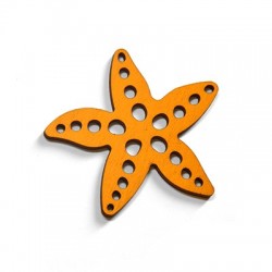 Wooden Pendant Starfish 64mm