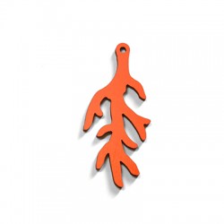 Wooden Pendant Coral 29x63mm