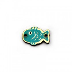 Wooden Connector Fish 12x17mm