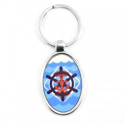 Keyring Metal w/ Plexi Acrylic Anchor 36x50mm