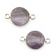 Brass Round Setting 15mm With Amethyst Stone