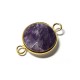 Brass Round Setting 15mm With Amethyst Stone
