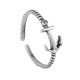 Brass Cast Finger Ring with Anchor 20x7mm