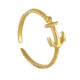 Brass Cast Finger Ring with Anchor 20x7mm