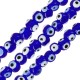Glass Bead Round with Evil Eye 6mm Ø2.1mm (~50pcs)