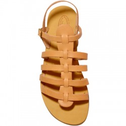 Leather Sandal with 5 Stripes