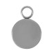 Stainless Steel 304 Charm Round with Crystal 8mm