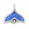 999° Silver Antique Plated/ Pearl Blue