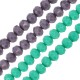 Glass Crystal Bead Round Faceted 6x4mm (Ø1.4mm) (~90pcs)