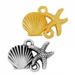 Zamak Connector Shell Starfish 18x13mm