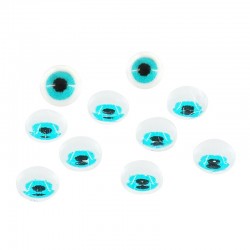 Acrylic Cabouchon Flatback Round w/ Evil Eye 5mm