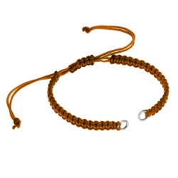 Bracelet en Macramé Semi-Fini (Anneaux en Acier Inoxydable)