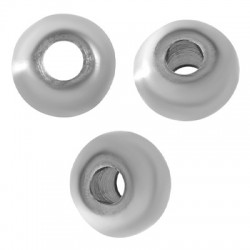Perles Rondes 6mm/3mm (Ø2mm) en Acier Inoxydable 303