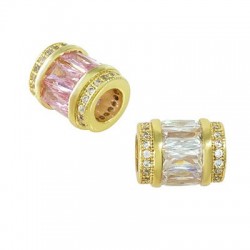 Tubo in Ottone con Zircone 12X10 mm Ø5 mm