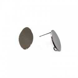 Boucle D'Oreille Ovale en Laiton 11 x 17 mm