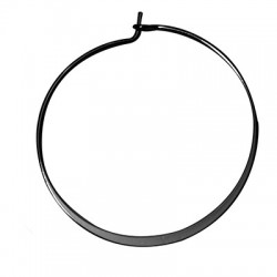 Brass Earring Hoop Flattened 40mm