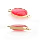 Agate Oval 13x18mm with Brass Setting