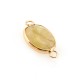 Agate Oval 13x18mm with Brass Setting