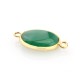 Agate Oval 13x18mm with Brass Setting