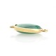 Agate Oval 13x18mm with Brass Setting