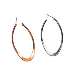 Brass Earring Oval 59mm