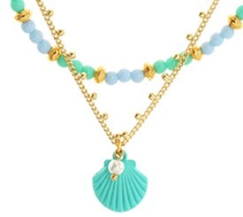 COLLIER MARIN BLEU VERT